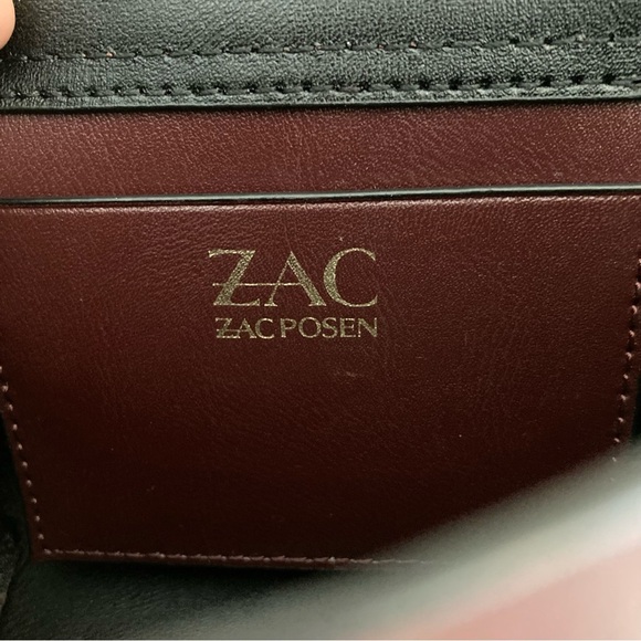 ZAC POSEN Mini Burgundy Flap Chain Crossbody - Picture 10 of 11